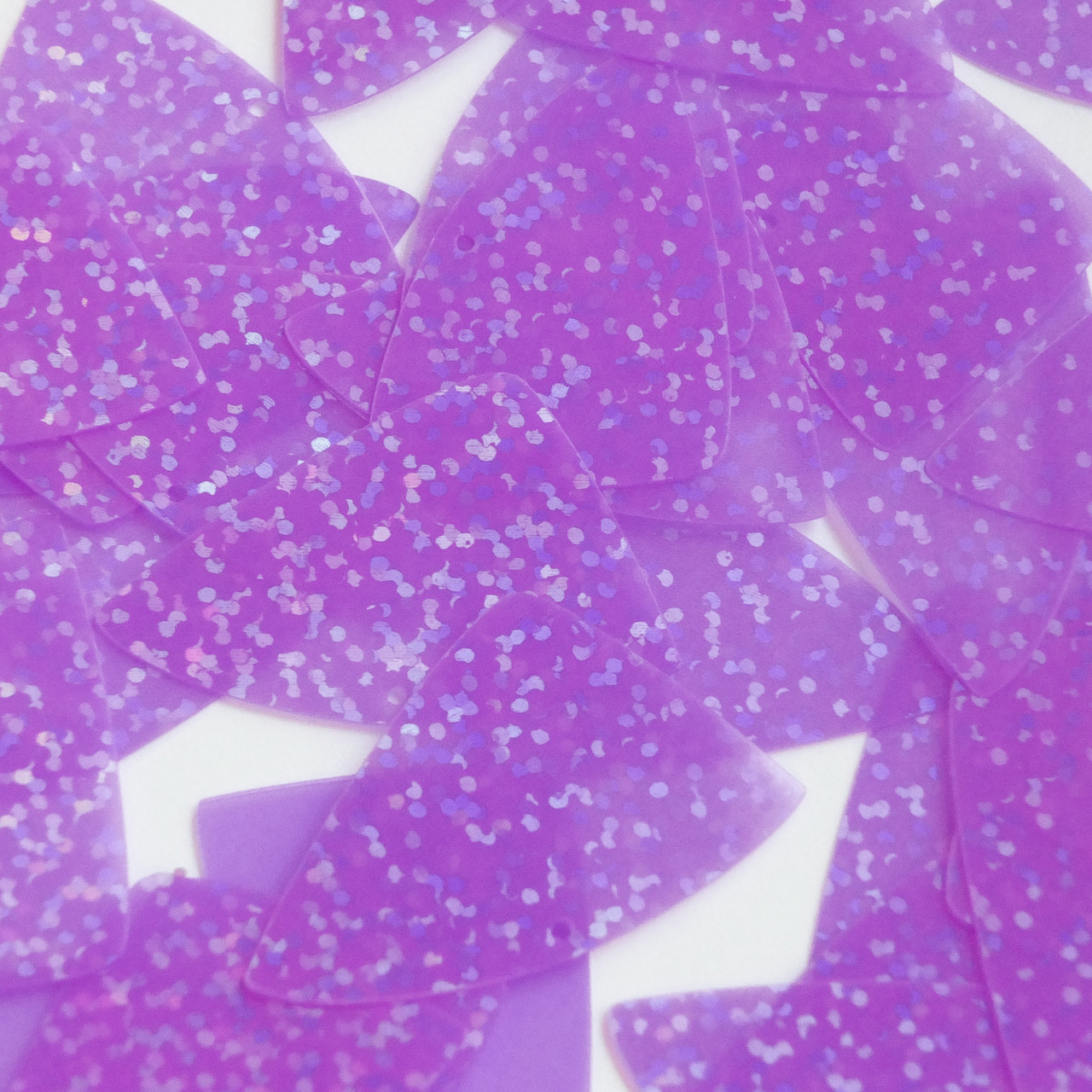 Fishscale Fin Sequin 1.5" Amethyst Purple Transparent Hologram Glitter Sparkle