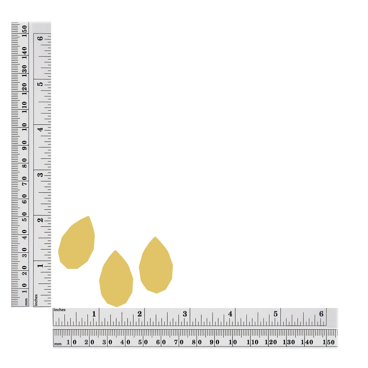 1.25 inch / 32mm Facet Gem Teardrop Sequin Size Chart