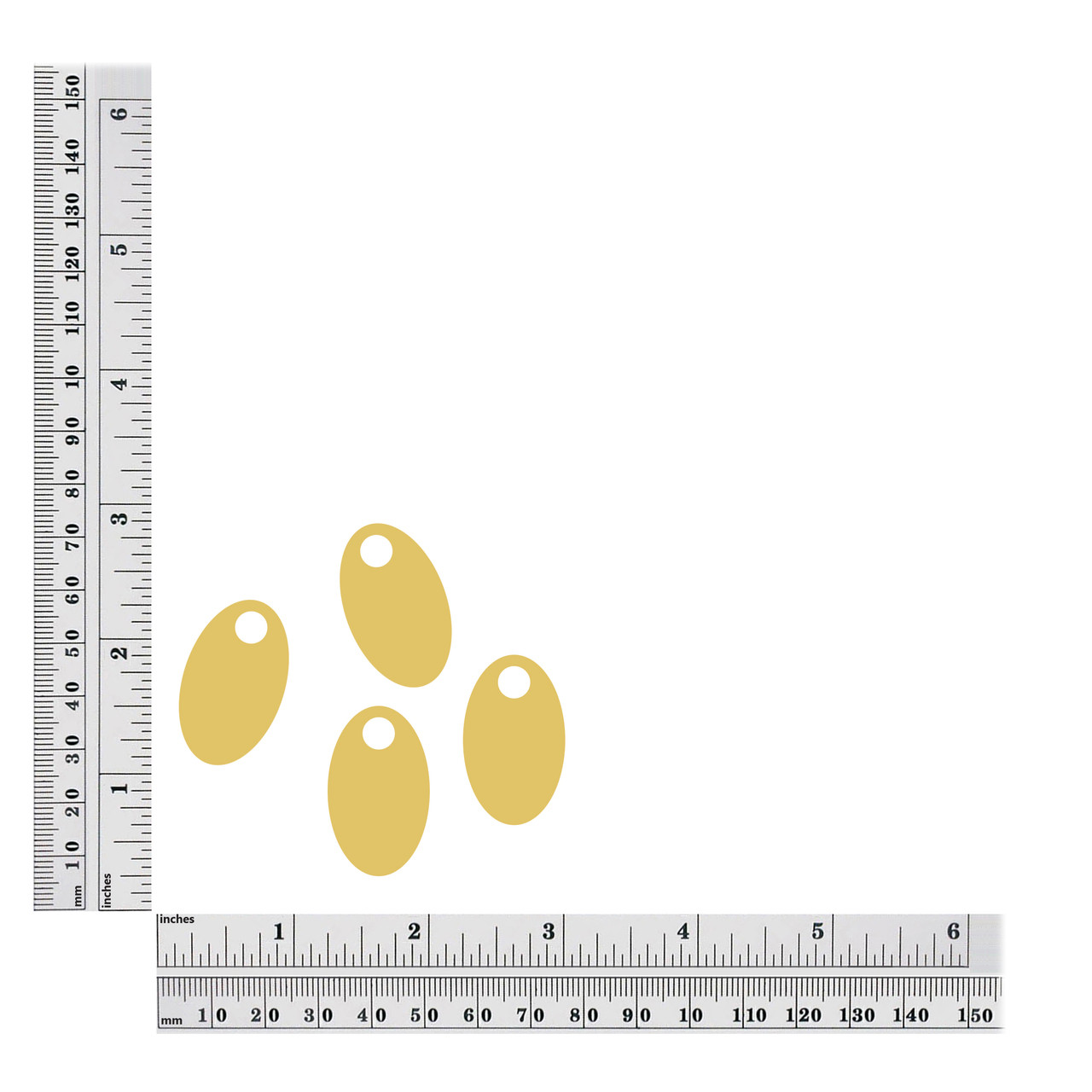 1.25 inch / 32mm Large Hole Oval Sequin Size Chart