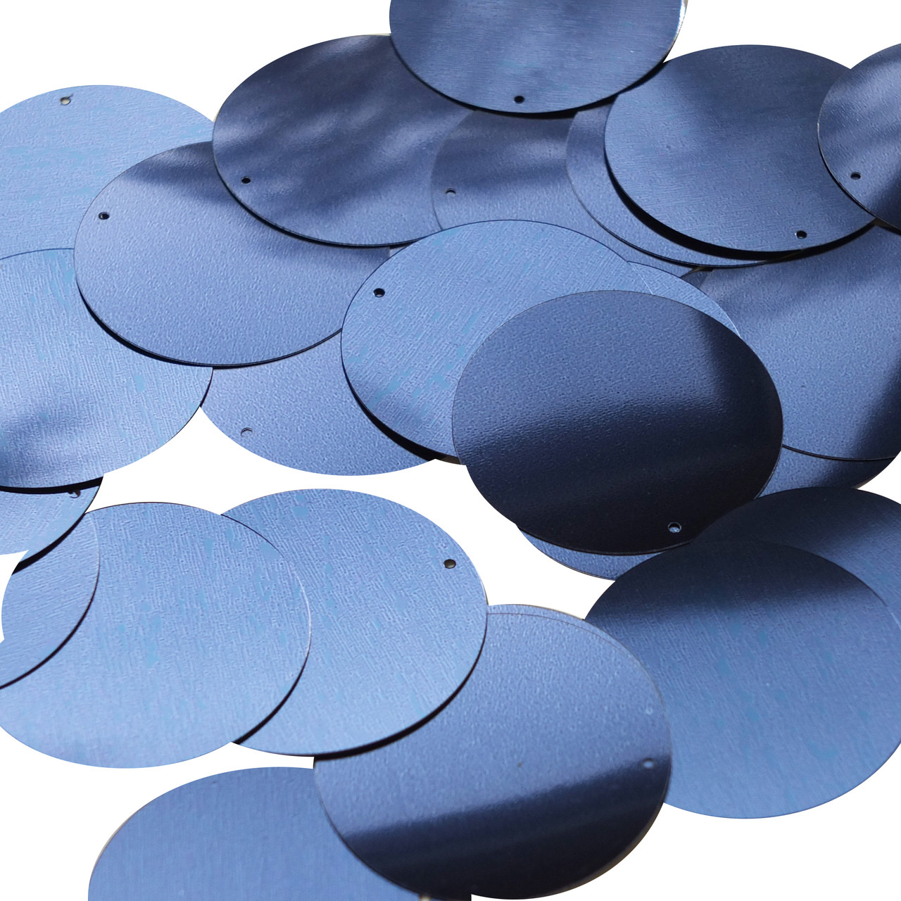 Round  Flat Sequin 40mm Royal Navy Blue Metallic