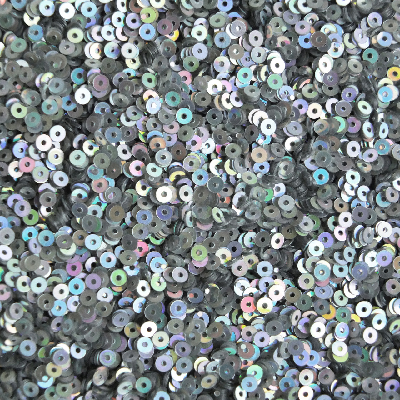 3mm Flat Sequins Silver Lazersheen Reflective Metallic