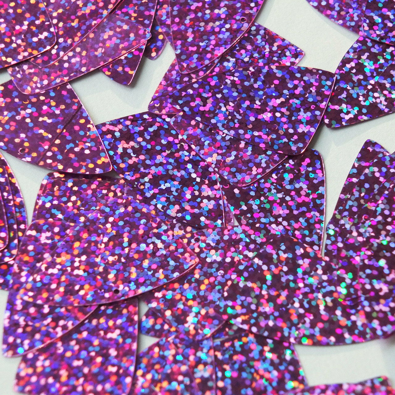 Fishscale Fin Sequin 1.5" Orchid Light Purple Hologram Glitter Sparkle