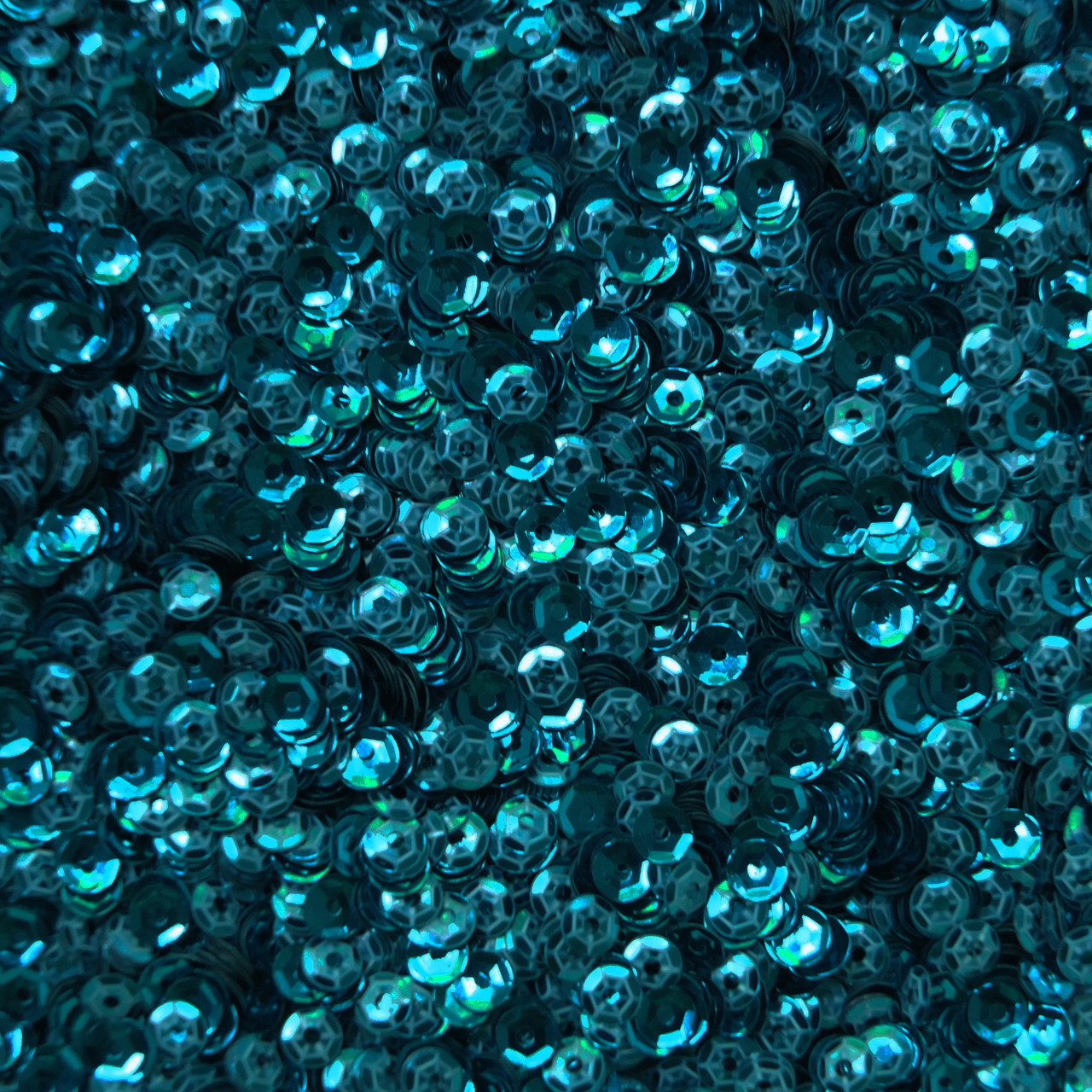 4mm Cup Sequins Blue Turquoise Metallic 