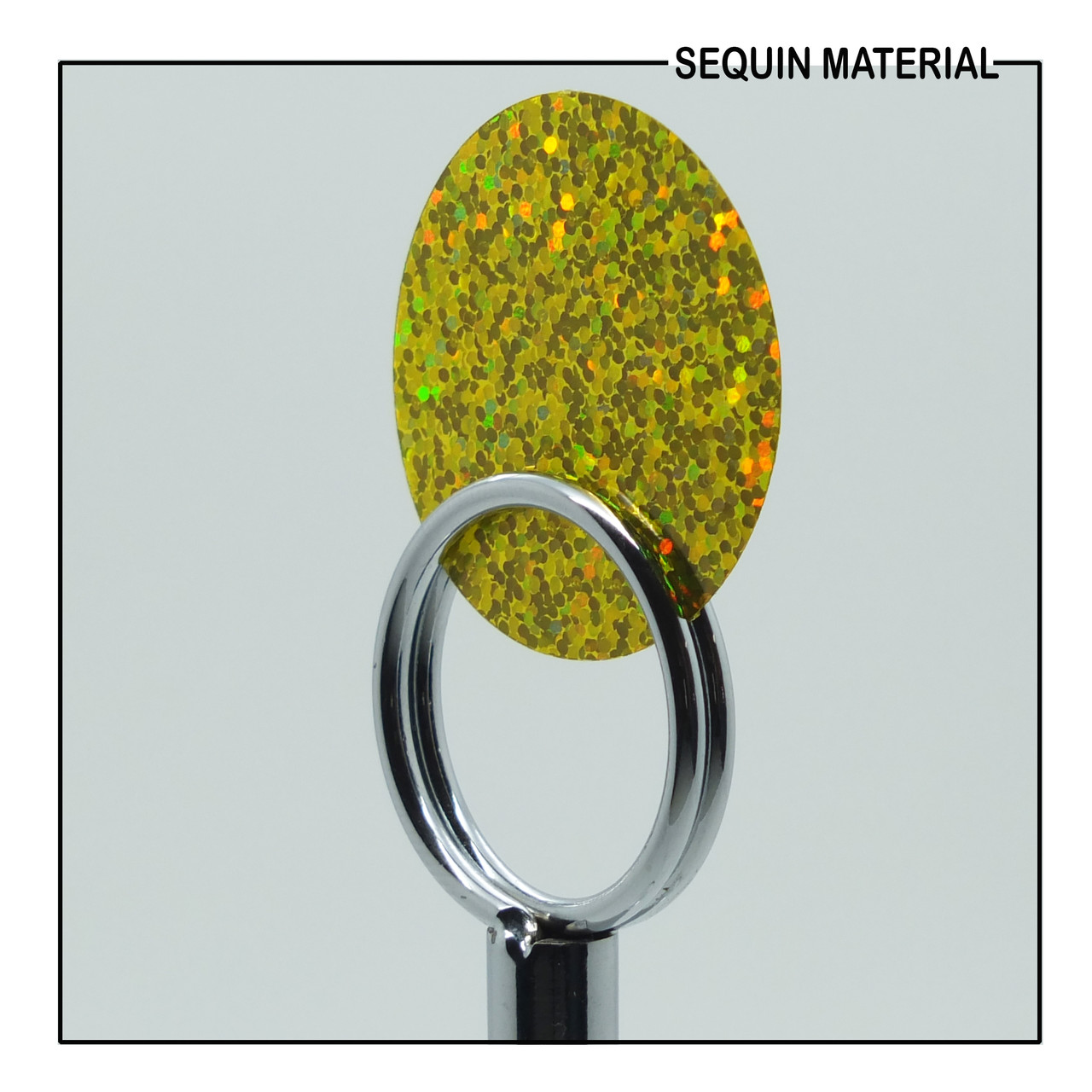 SequinsUSA Yellow Hologram Glitter Sparkle Metallic Sequin Material RL047