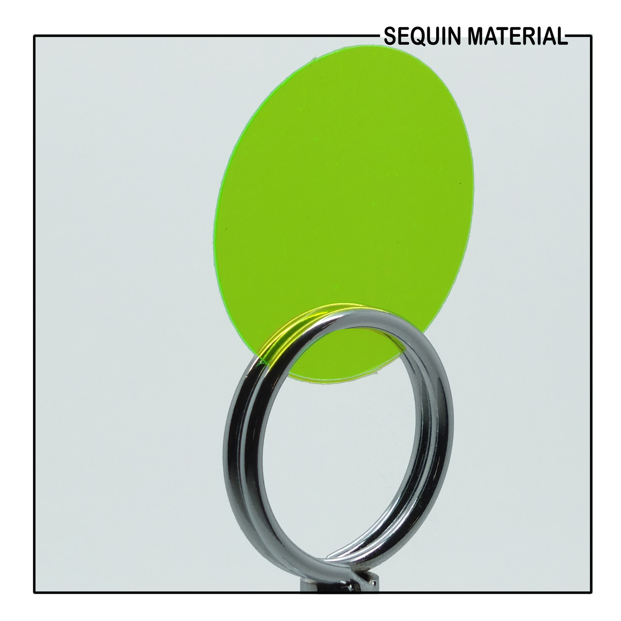 SequinsUSA Lime Green Transparent Fluorescent See-Thru Sequin Material Day Light RL089