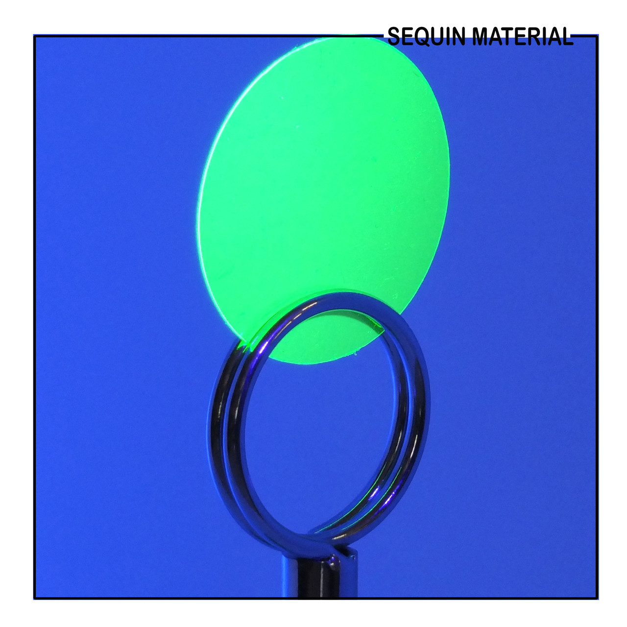 SequinsUSA Lime Green Transparent Fluorescent See-Thru Sequin Material Black Light RL089