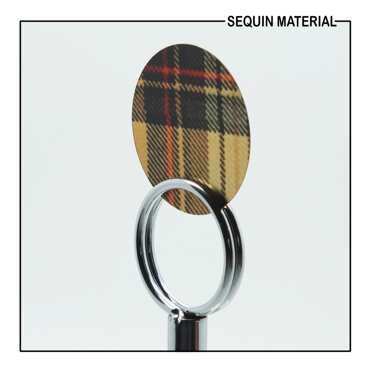 SequinsUSA Tartan Plaid Beige Black Red Gold Metallic Print Sequin Material Film RL135