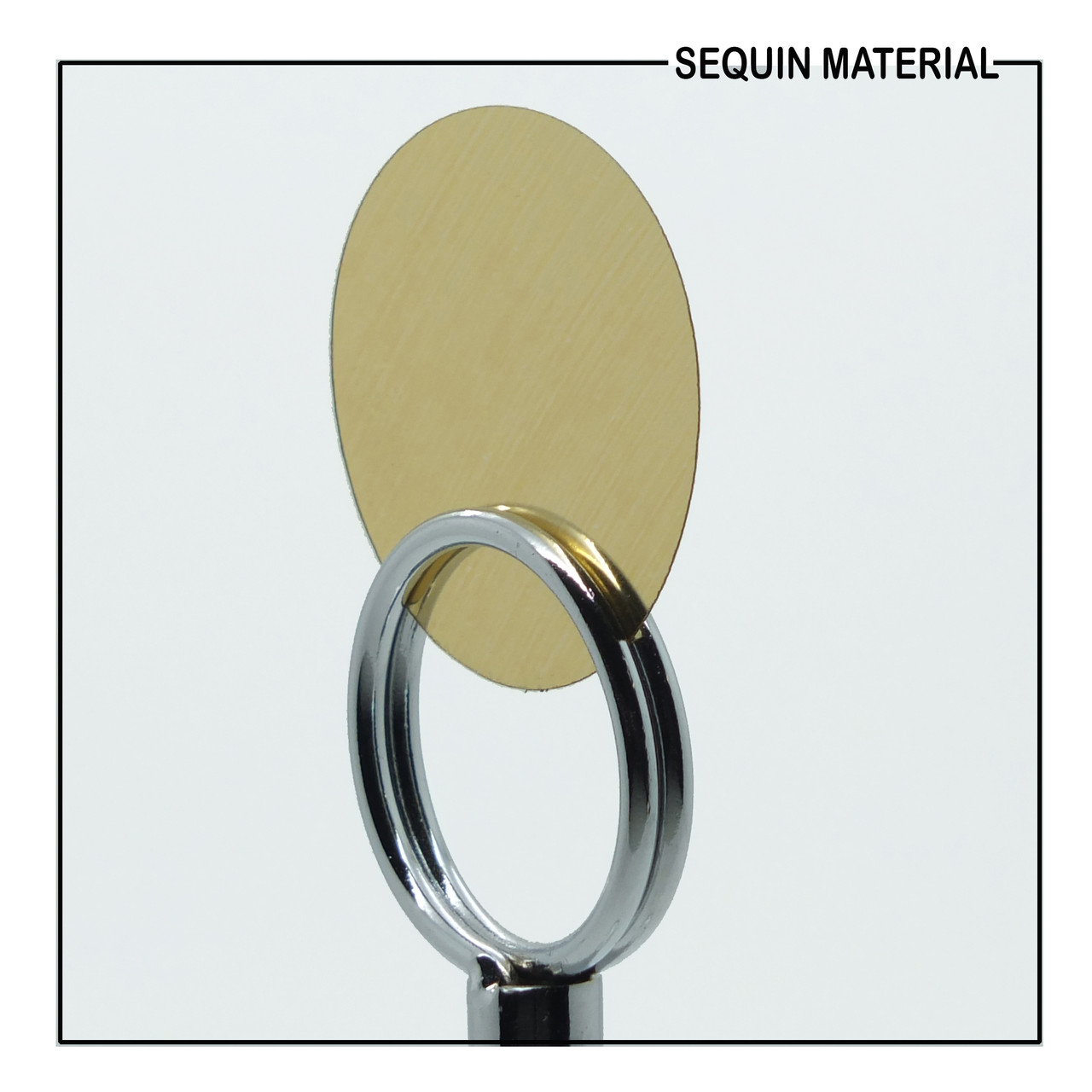 SequinsUSA Green Burdock Dock Leaf Gold Metallic Print Sequin Material l RL136
