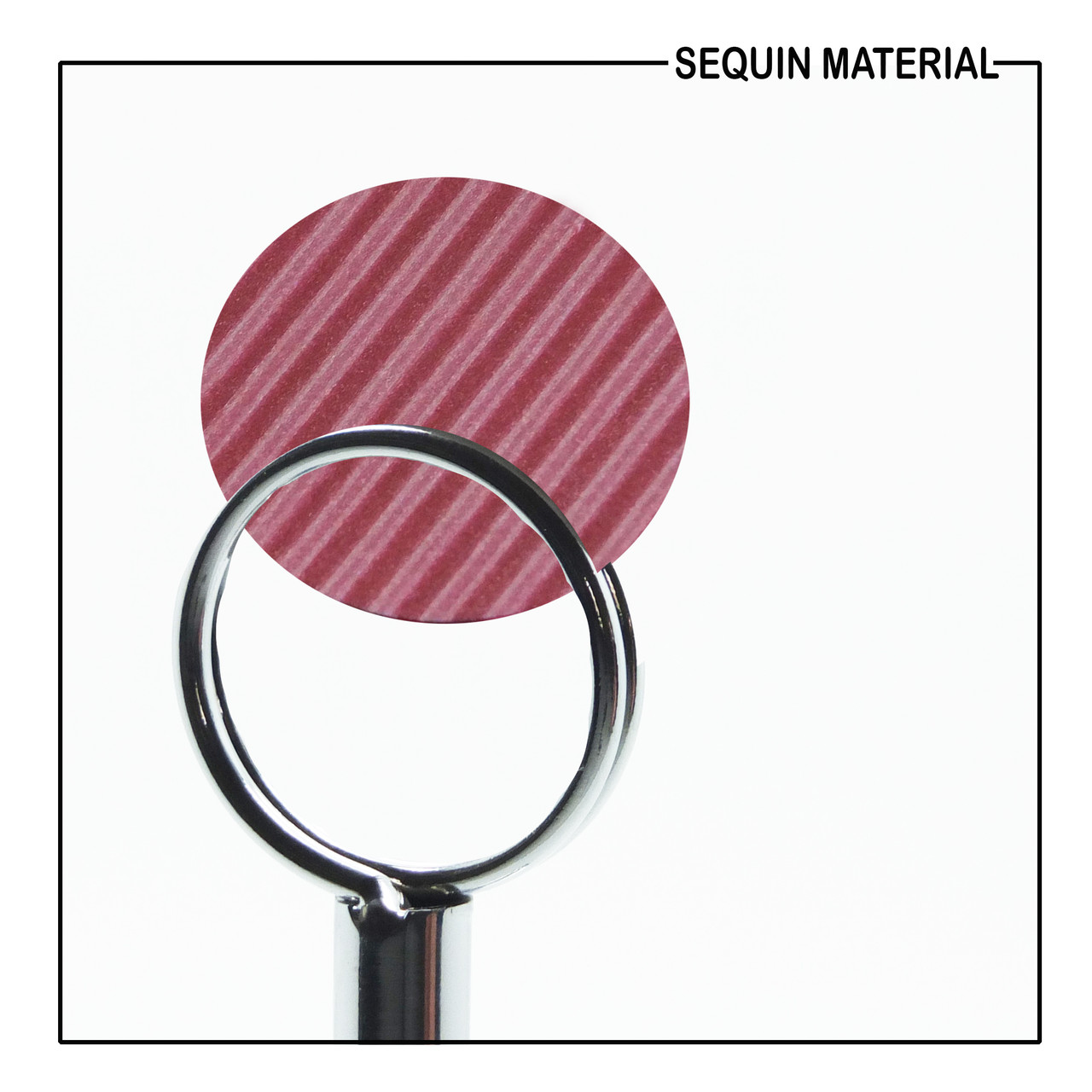 SequinsUSA Red Pink Corrugated Stripe Silver Metallic Print Sequin Material Film RL146