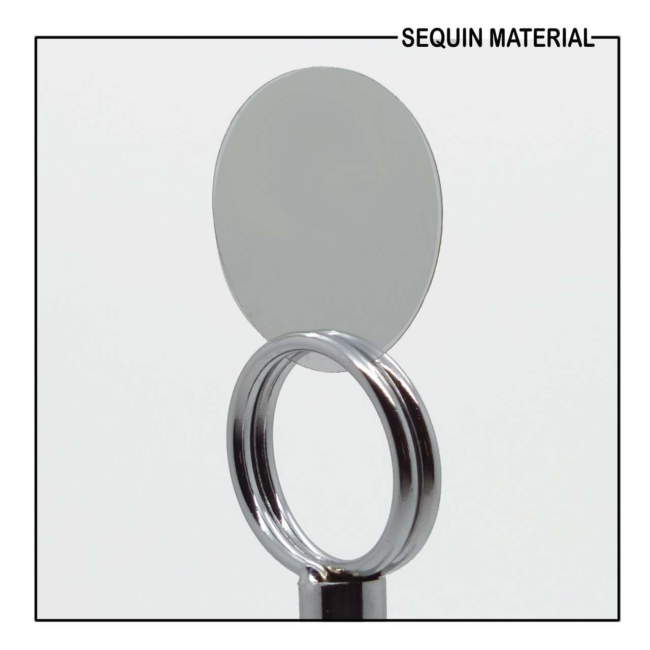 SequinsUSA Green Leaf Hosta Silver Metallic Print Sequin Material RL149