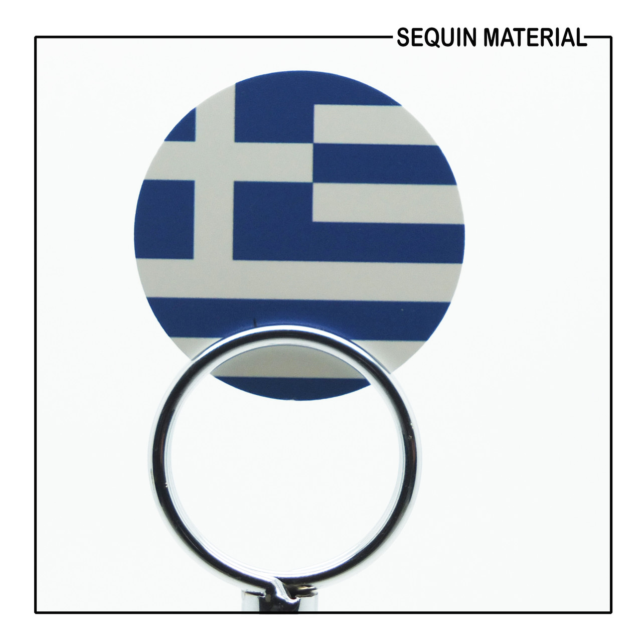 SequinsUSA Greek Flag Greece Blue White Opaque Print Sequin Material RL195