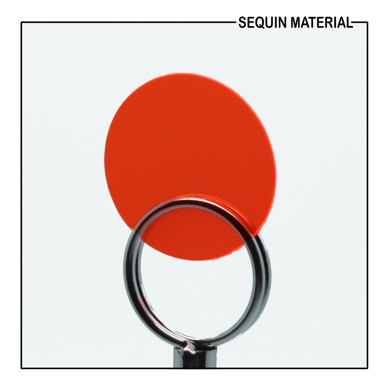 Go Go Red Transparent Vinyl Fluorescent Edge Glow Sequin Material -  SequinsUSA