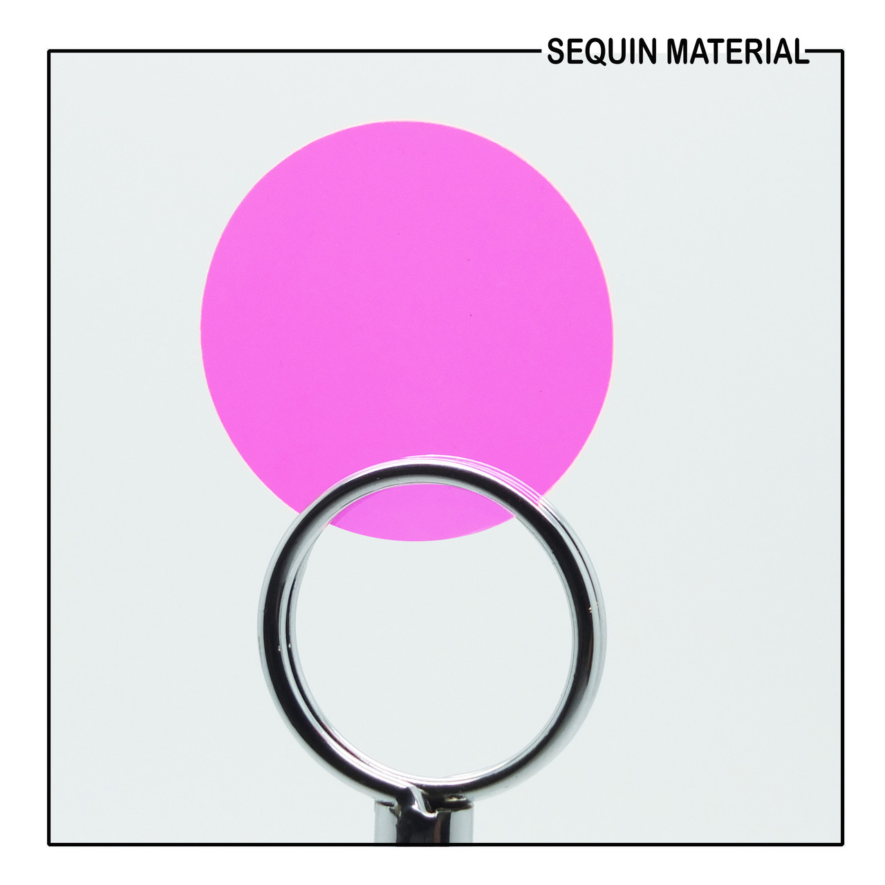 SequinsUSA Go Go Pink Transparent Vinyl Fluorescent Edge Glow Sequin Film RL291