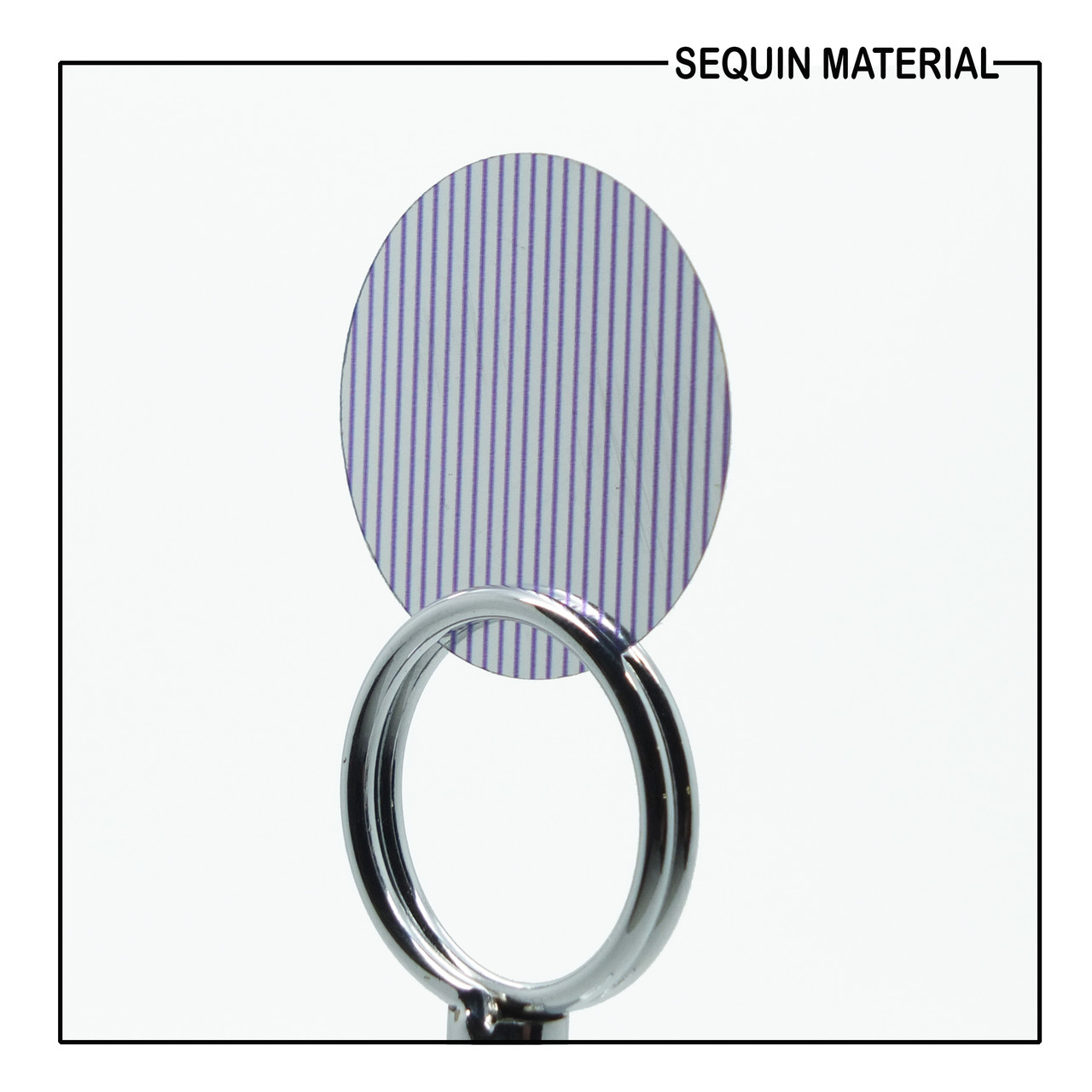 SequinsUSA Purple Silver Pinstripe  Metallic Print Sequin Material RL299