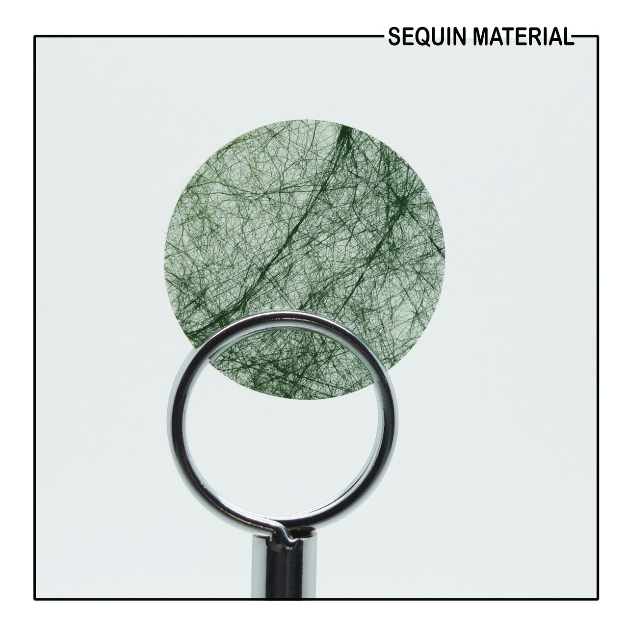 SequinsUSA Deep Green Silky Fiber Strand Fabric Sequin Material RL442