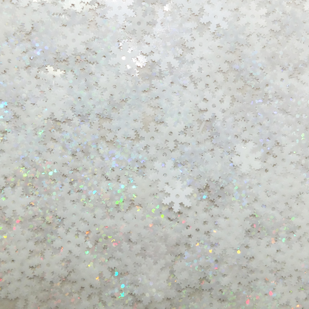 Snowflake Sequin Silver Hologram Glitter 10mm Made in USA