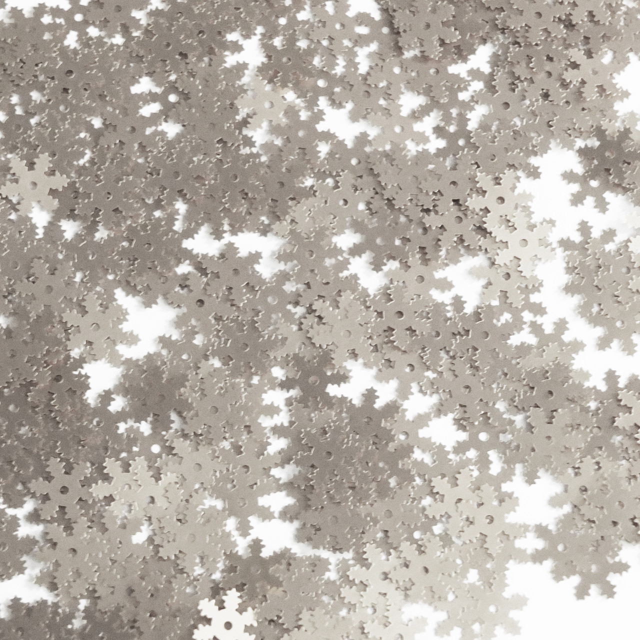 Snowflake Sequin Silver Matte Frost 10mm