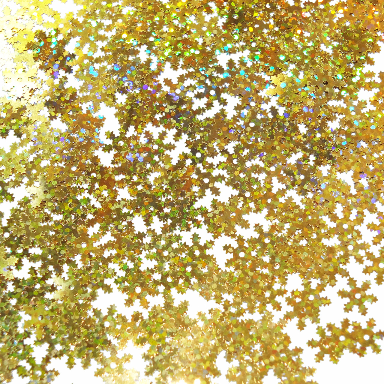 Snowflake Sequin Gold Hologram Glitter 10mm