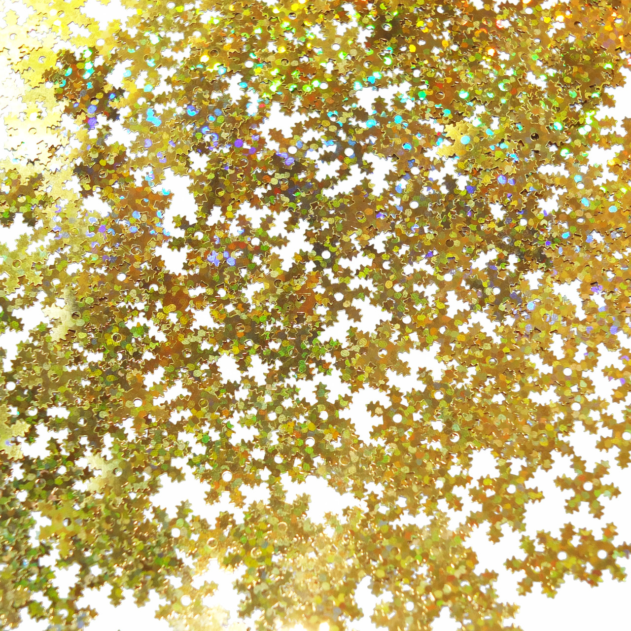 Snowflake Sequin Gold Hologram Glitter 10mm Made in USA