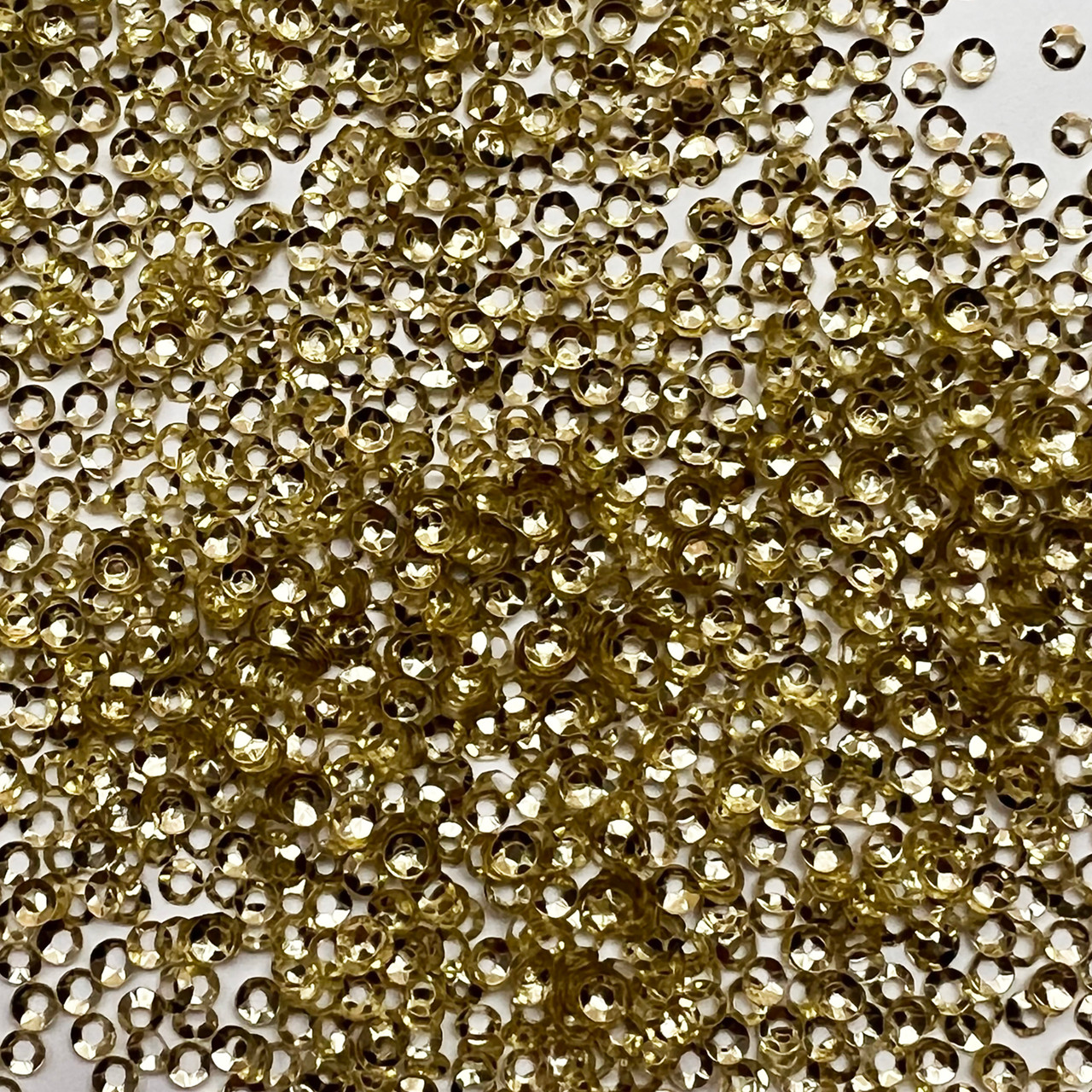 3mm Cup Sequins Gold Shiny Metallic