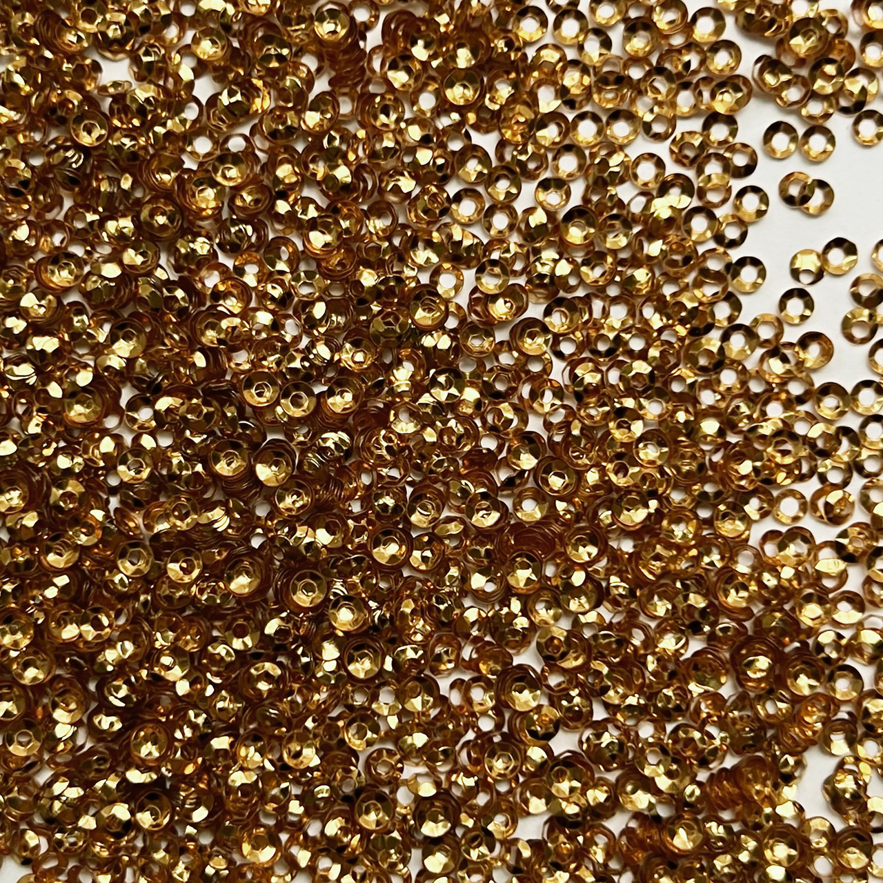 3mm Cup Sequins Deep Gold Shiny Metallic