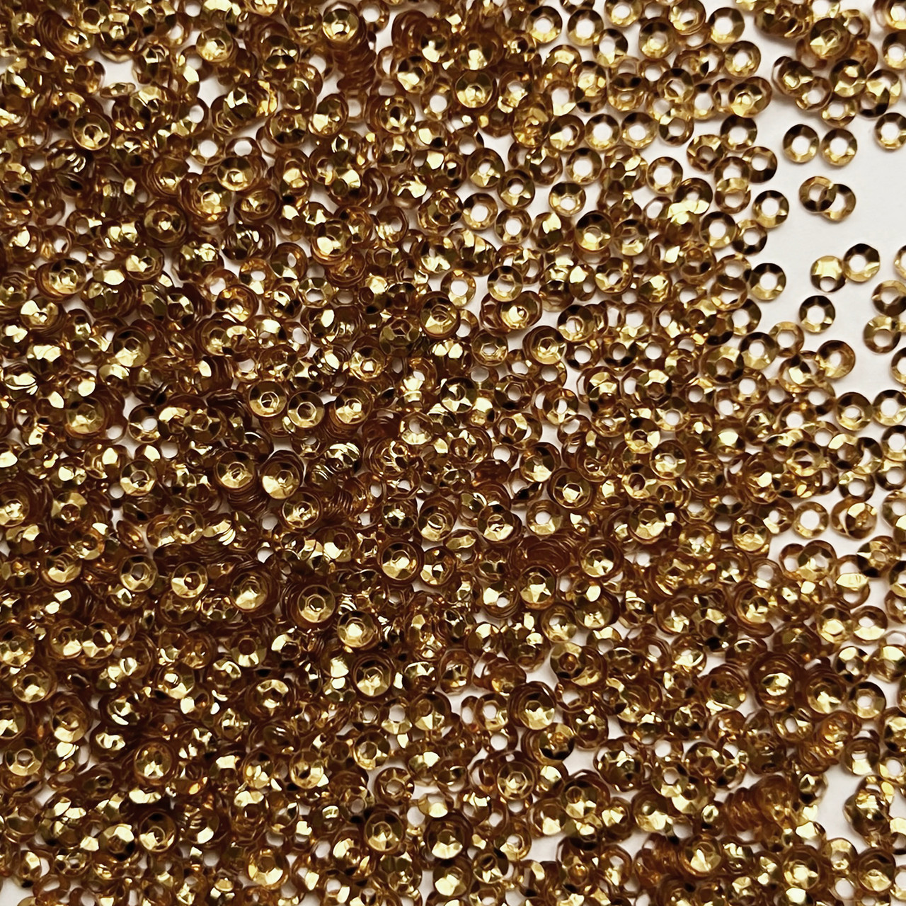 3mm Cup Sequins Very Deep Gold Shiny Metallic