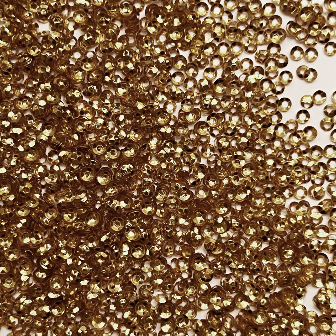 3mm Cup Sequins Dark Yellow Gold Shiny Metallic