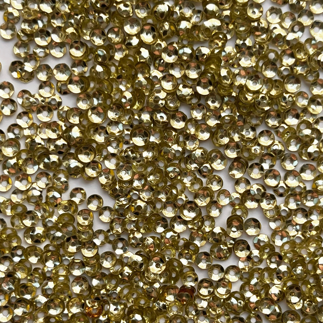 4mm Cup Sequins Gold Shiny Metallic
