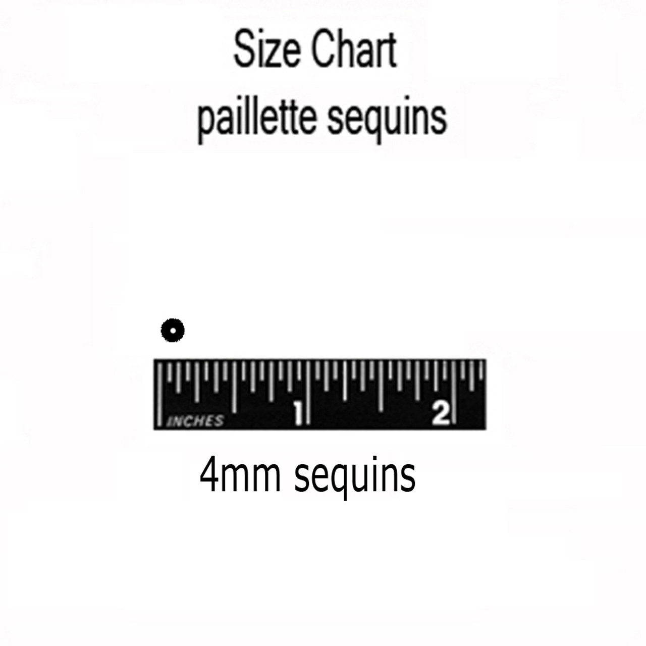 4mm cup sequin size chart