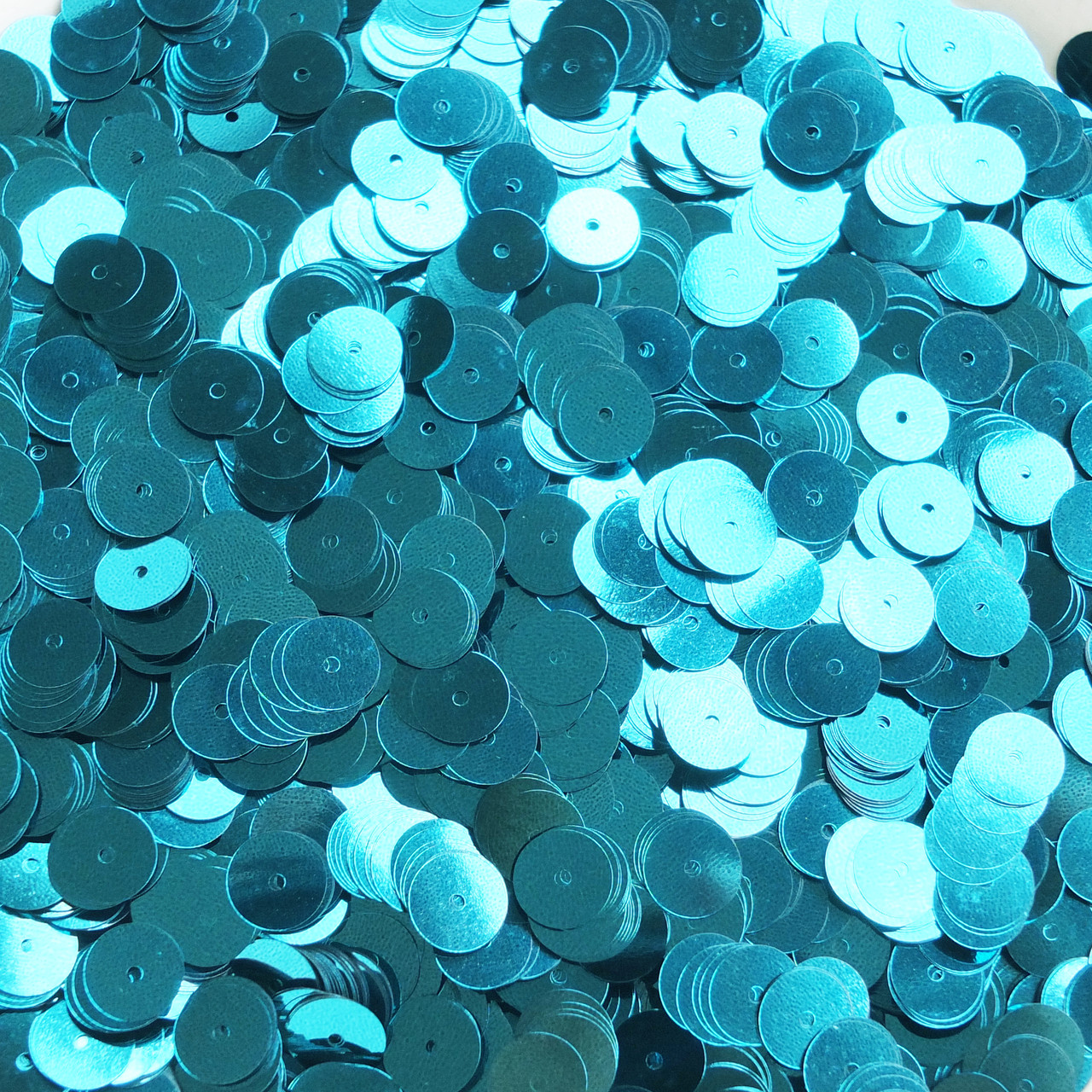 8mm Flat Aqua Blue Metallic