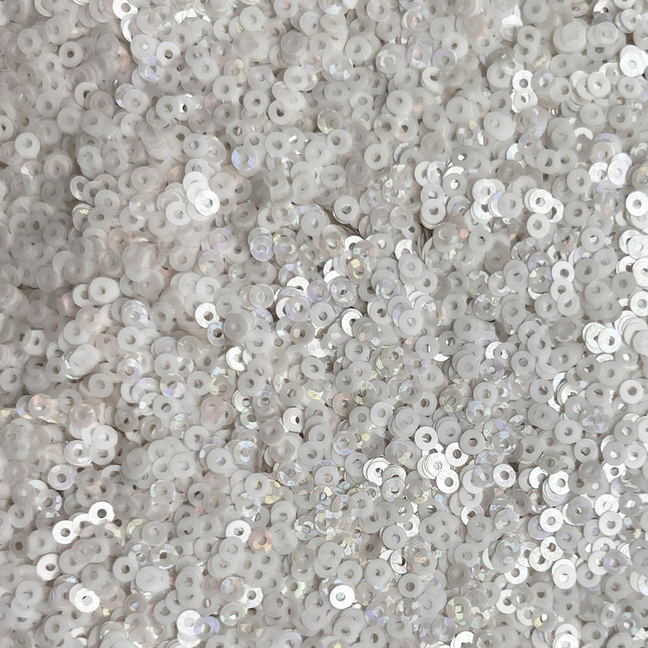3mm Flat Sequins Crystal White Hologram Glitter Sparkle