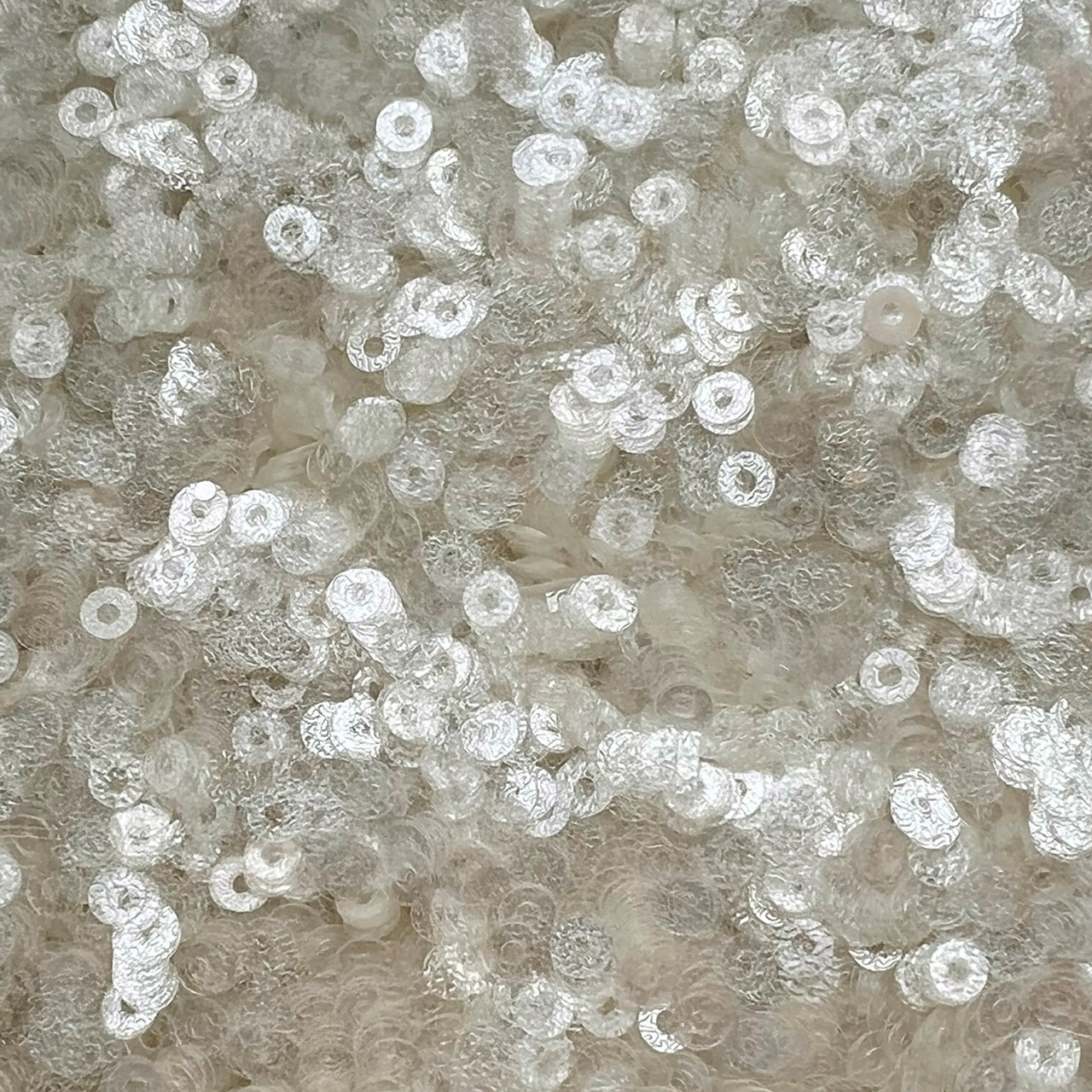 4mm Flat Sequins Antique Crystal Transparent Embossed Texture