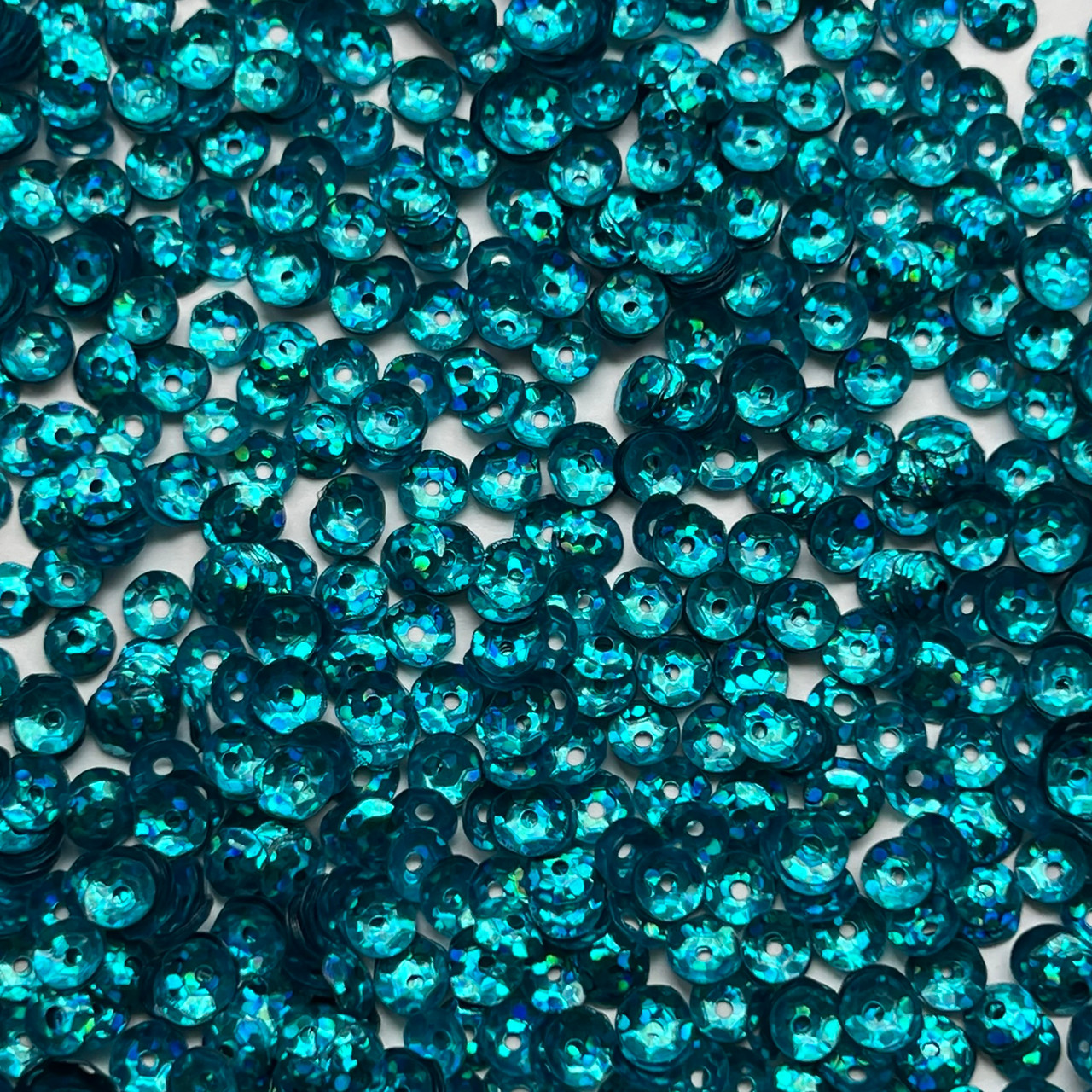 5mm Cup Sequins Aqua Blue Hologram