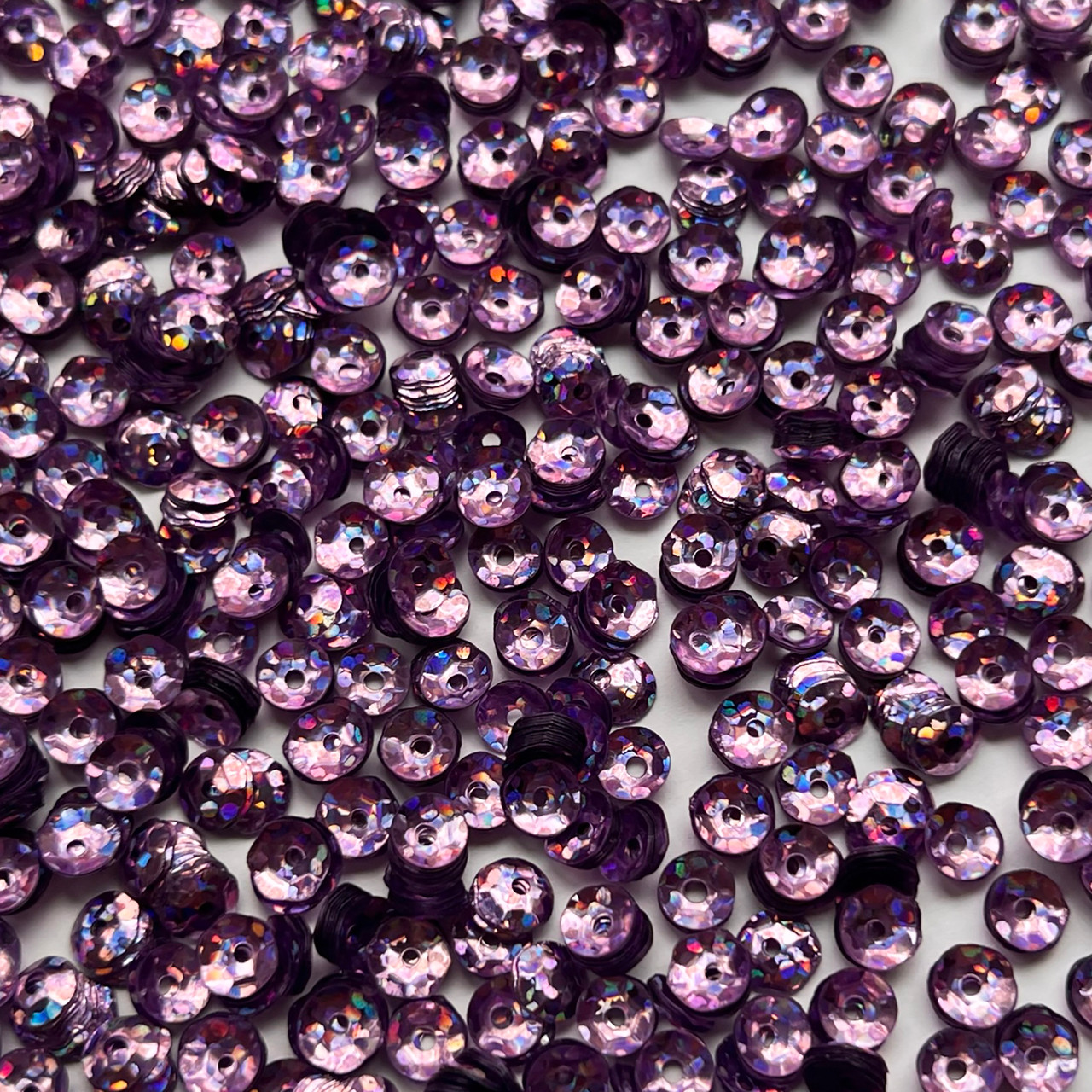 5mm Cup Sequins Light Lavender Hologram