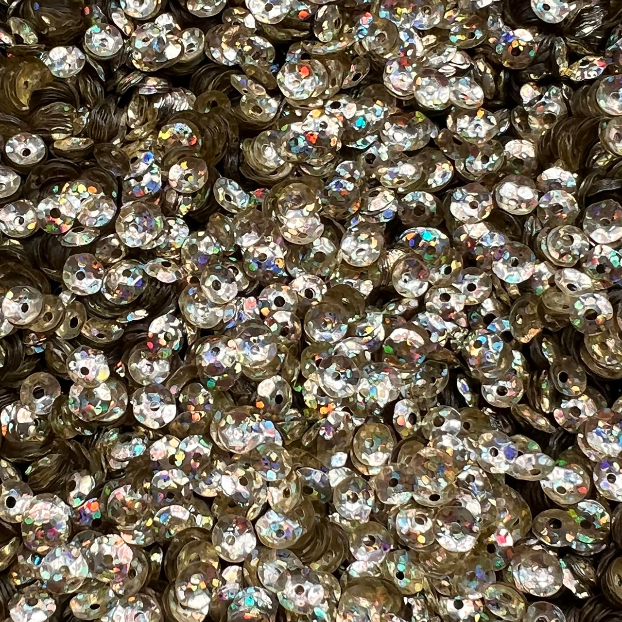 5mm Cup Sequins White Hologram