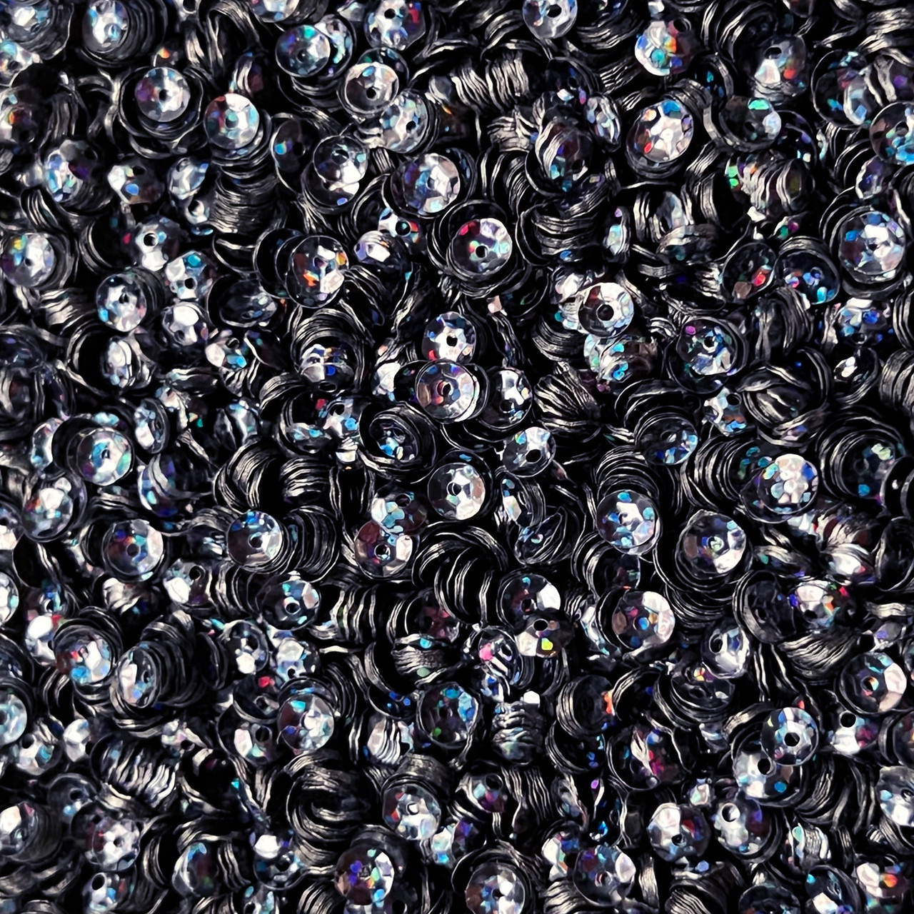 5mm Cup Sequins Midnight Navy Blue Hologram