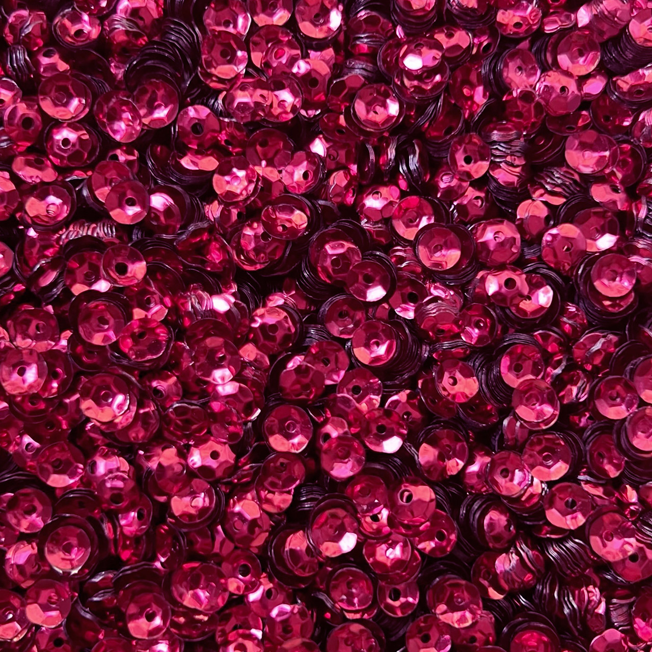 5mm Cup Sequins Raspberry Pink Metallic
