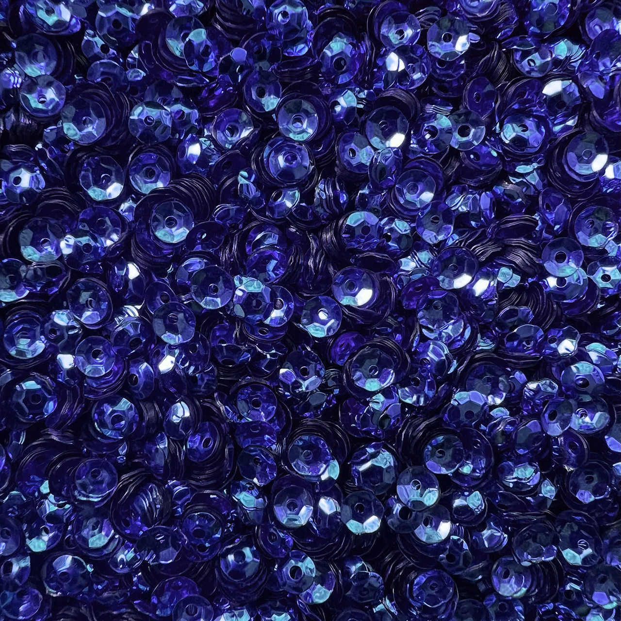 5mm Cup Sequins Royal Purple Blue Metallic