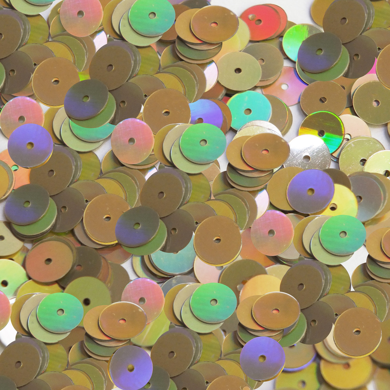 8mm Sequins Gold Lazersheen - SequinsUSA