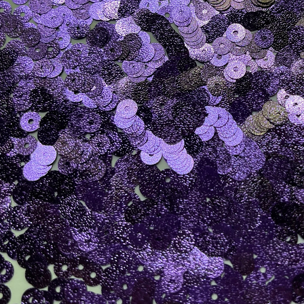 6mm Flat Sequins Lavender Light Purple Metallic Embossed Texture