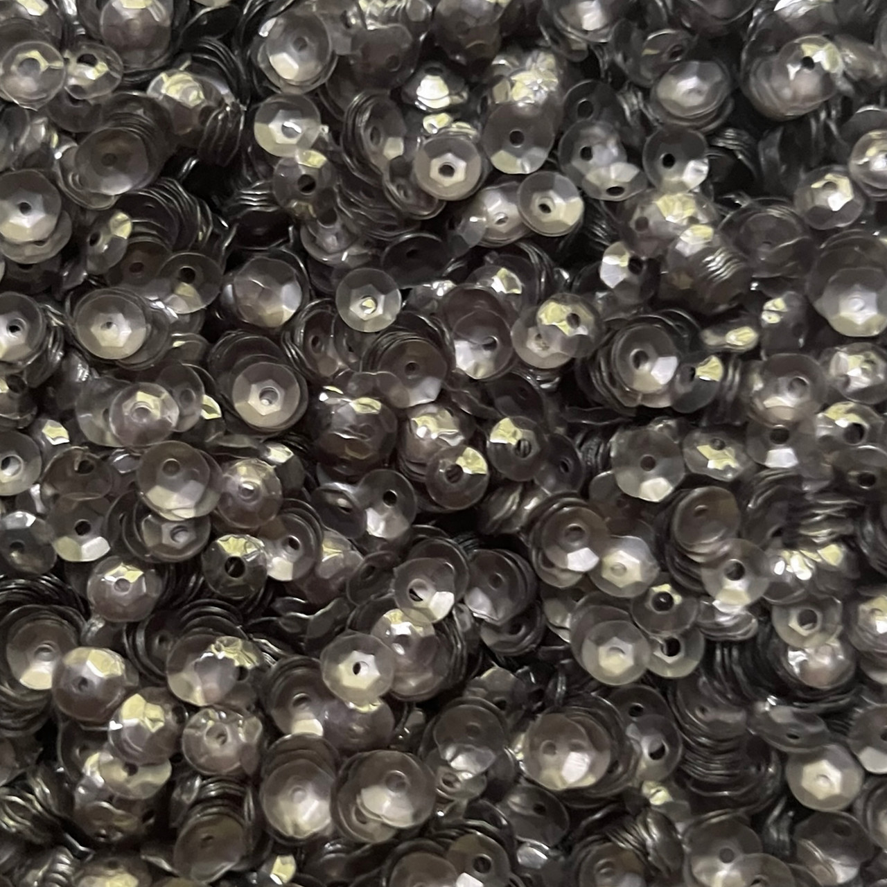 5mm Cup Sequins Gray Opaque Satin Pearl