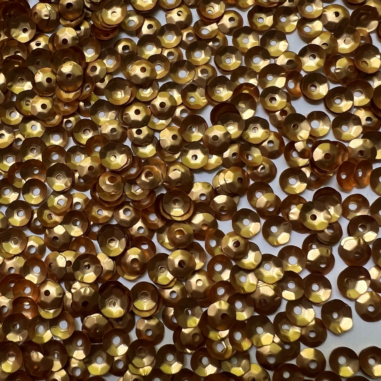 5mm Cup Sequins Gold Matte Satin Metallic