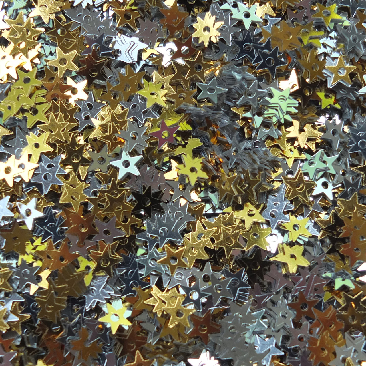 Star Sequin 5mm Gold Silver Metallic Shiny Reversible Made in USA