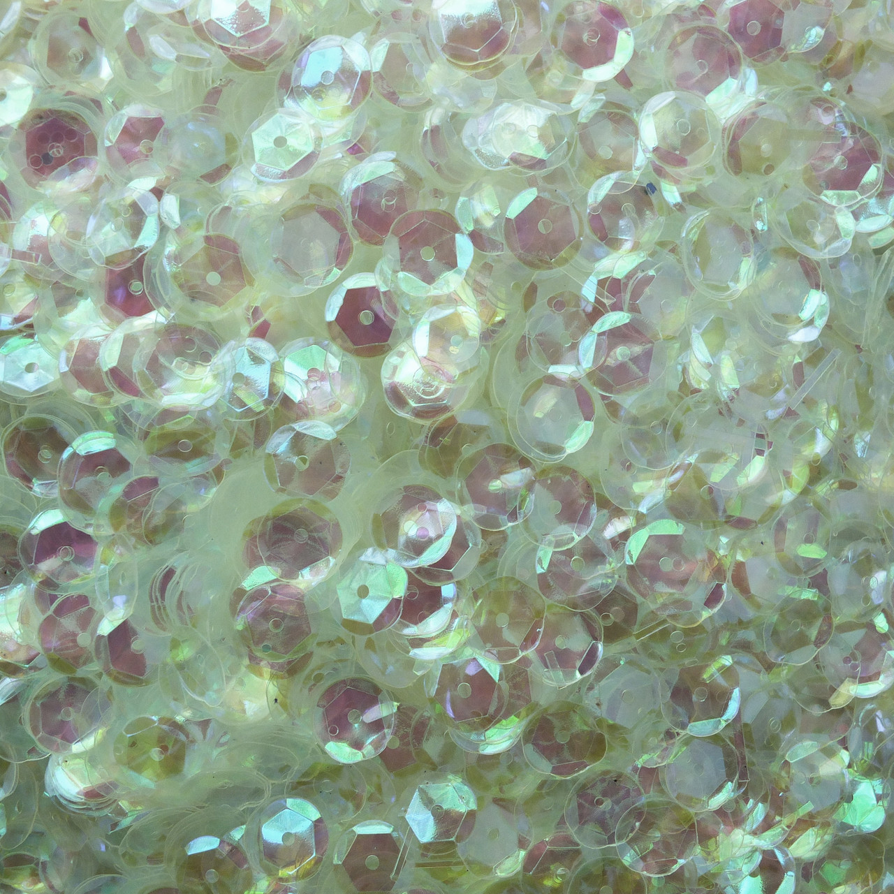 12mm Cup Sequins Crystal Ultra Shiny Rainbow Iris Pink Hue