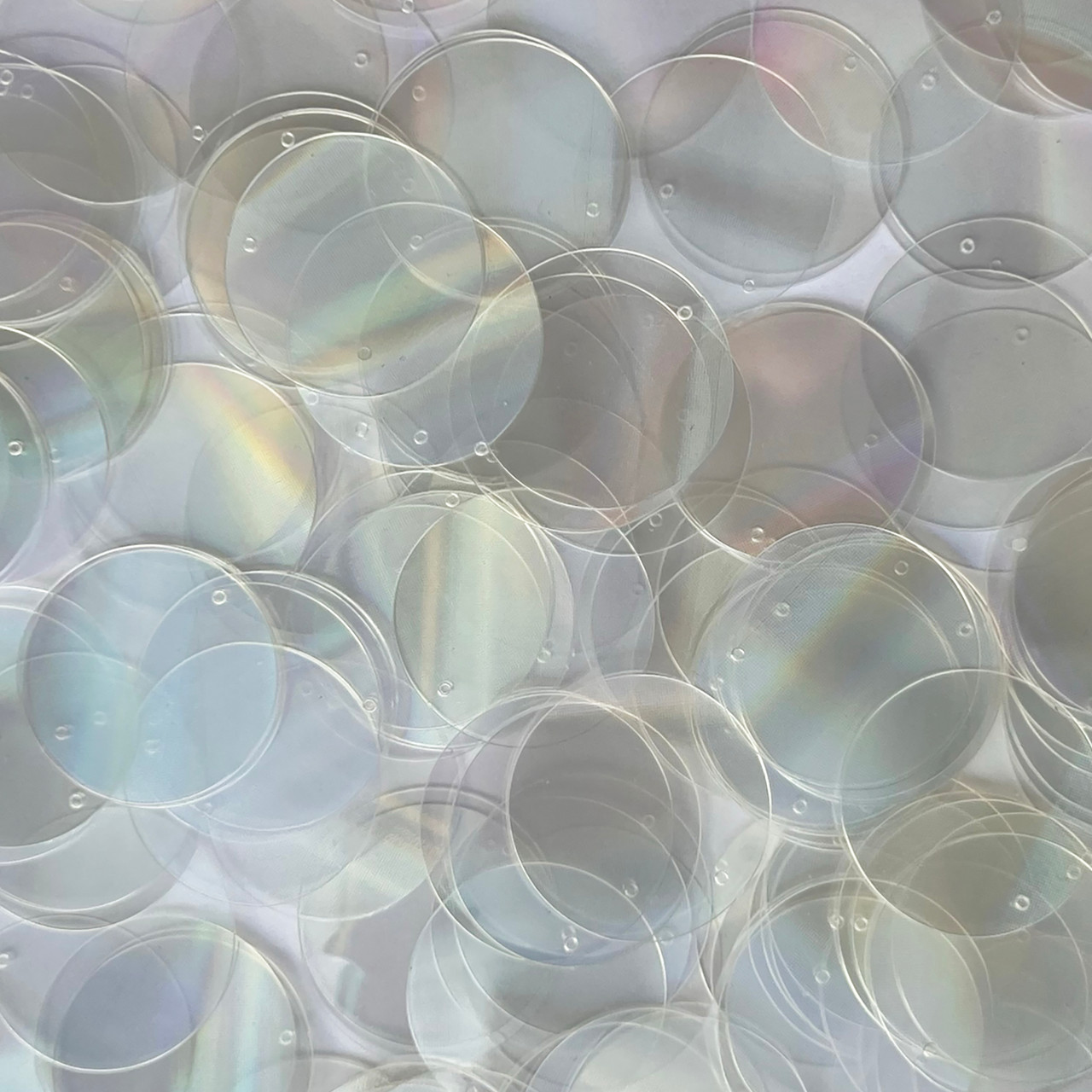 24mm Sequins Top Hole Crystal Laser Rainbow Reflective Medium Hole