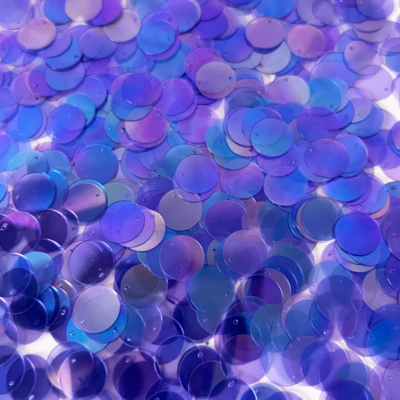12mm Sequins Top Hole Amethyst Purple Crystal Rainbow Iris