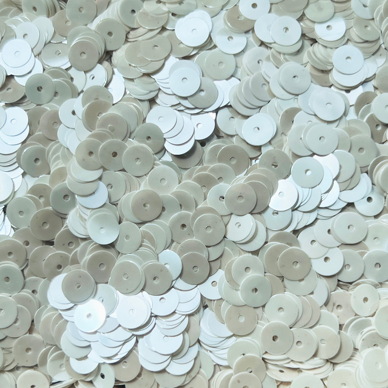 6mm Sequins Vanilla Cream Luster Shiny Opaque