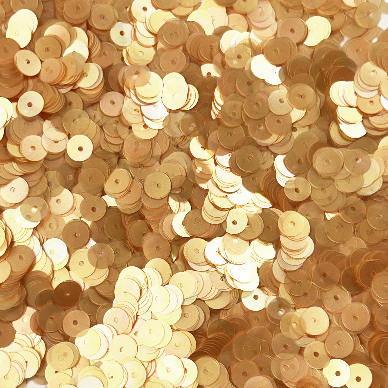 6mm Sequins Mango Orange Transparent Matte Rainbow Frost