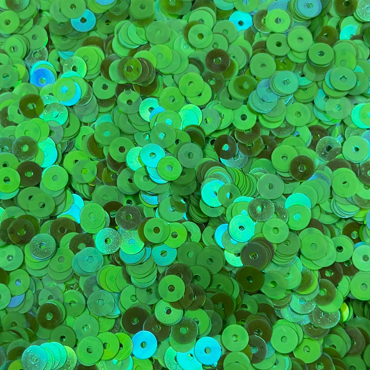 5mm Sequins Lime Aqua Luster Iris Matte Glossy Duo