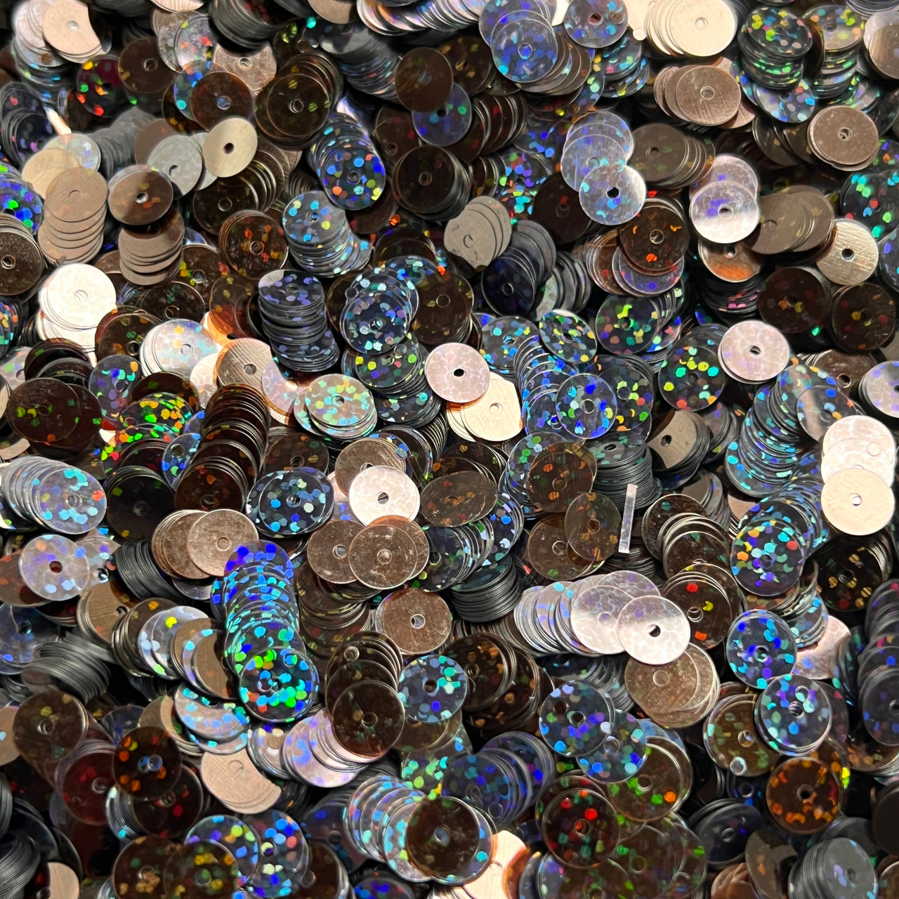 5mm Sequins Chocolate Brown Transparent Hologram Glitter Sparkle